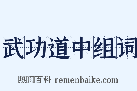 武功道中组词是什么意思的图片